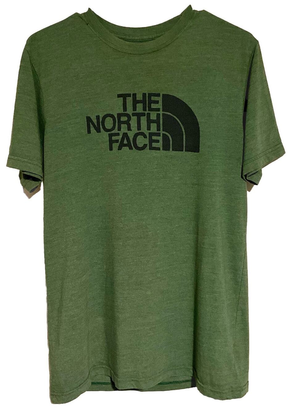 The North Face T-Shirt Men's Medium Green Slim Fit Short Sleeve Crew Neck Logo